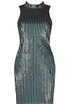 Sequin Back Zip Up Bodycon Dress - 3 Colours