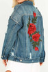 Washed Denim Floral Jacket - 2 Colours