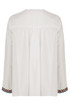 White Embroidery Front Tie Up Tops