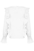 Back Button Up Frilled Crop Tops - 2 Colours