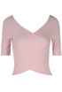 Cross Over Ribbed Tops - 2 Colours