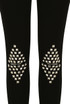 Black Knee Studs Ripped Jeans