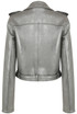 Silver Metallic Bonded Biker Jacket