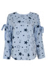 Stripe Star Printed Blouse