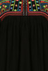 Contrast Embroidery Pleated Tops - 2 Colours