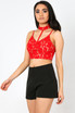 Floral Crochet Choker Neck Bralet - 3 Colours