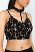 Floral Crochet Choker Neck Bralet - 3 Colours