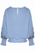 Embroidered Long Sleeves Blouse - 3 Colours