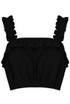 Elasticated Frilled Crop Tops - 4 Colours