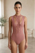 Crochet Open Back Bodysuit 