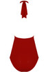 Embroidery Netted Halter Neck Bodysuit - 3 Colours