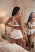 Lace Bra With Satin Bow