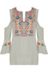 Floral Embroidery Cold Shoulder Tops - 3 Colours