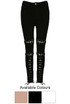 Knee Trip Lace up Jeans - 3 Colours