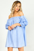 Bardot Ruched Sleeve Dress - 2 Colours