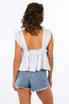 Contrast Striped Tie Up Shoulder Tops - 3 Colours