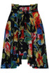 Floral Front Tie Up Asymmetric Skirt - 2 Colours