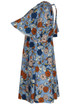 Floral Printed Cut Back Swing Dress - 2 Colours