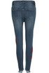 Embroidered Denim Jeans with Frayed Ankles