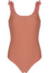 Pink Petal Trim Swimsuit