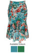 Floral Printed Frill Hem Skirt - 2 Colours