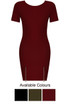 Front Hem Zipped Bodycon Dress -  3 Colours