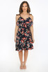 Floral Cross Over Ruffled Off Shoulder Dress -  3 Colours