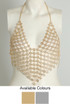 Gem Trim Chainmail Crop Top - 2 Colours