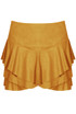 Suede Frilled Flowing Skort