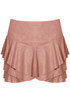 Suede Frilled Flowing Skort