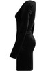 Cross Over Pleated Velvet Bodycon Dress - 3 Colours