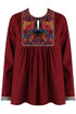 Embroidery Front Tie Up Tops - 4 Colours