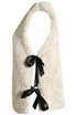 Ribbon Knot Up Shaved Fur Gilet - 4 Colours