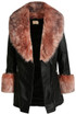 Fur Trim Tie Up PU Coat - 4 Colours