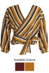Striped Crossover Blouse - 2 Colours