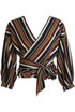 Striped Crossover Blouse - 2 Colours
