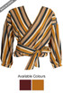 Striped Crossover Blouse - 2 Colours