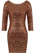 Sequin Back Zip Up Bodycon Dress - 2 Colours