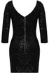 Sequin Back Zip Up Bodycon Dress - 2 Colours