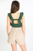 Frilled Side Zip Up Crop Tops - 5 Colours