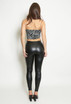 High Waisted Panel Wet Look Legging