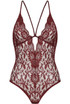 Embroidery Lace Criss Cross Back Bodysuit - 3 Colours