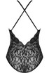 Embroidery Lace Criss Cross Back Bodysuit - 3 Colours