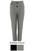 Pinstripe Wrap Button Tailored Trouser - 2 Colours