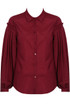 Pleated Sleeve Front Button Up Shirt Tops - 5 Colours
