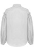 Pleated Sleeve Front Button Up Shirt Tops - 5 Colours