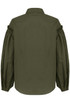 Pleated Sleeve Front Button Up Shirt Tops - 5 Colours