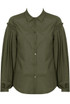 Pleated Sleeve Front Button Up Shirt Tops - 5 Colours