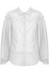 Pleated Sleeve Front Button Up Shirt Tops - 5 Colours