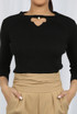 Faux Pearl Trim Lurex Jumper  - 3 Colours